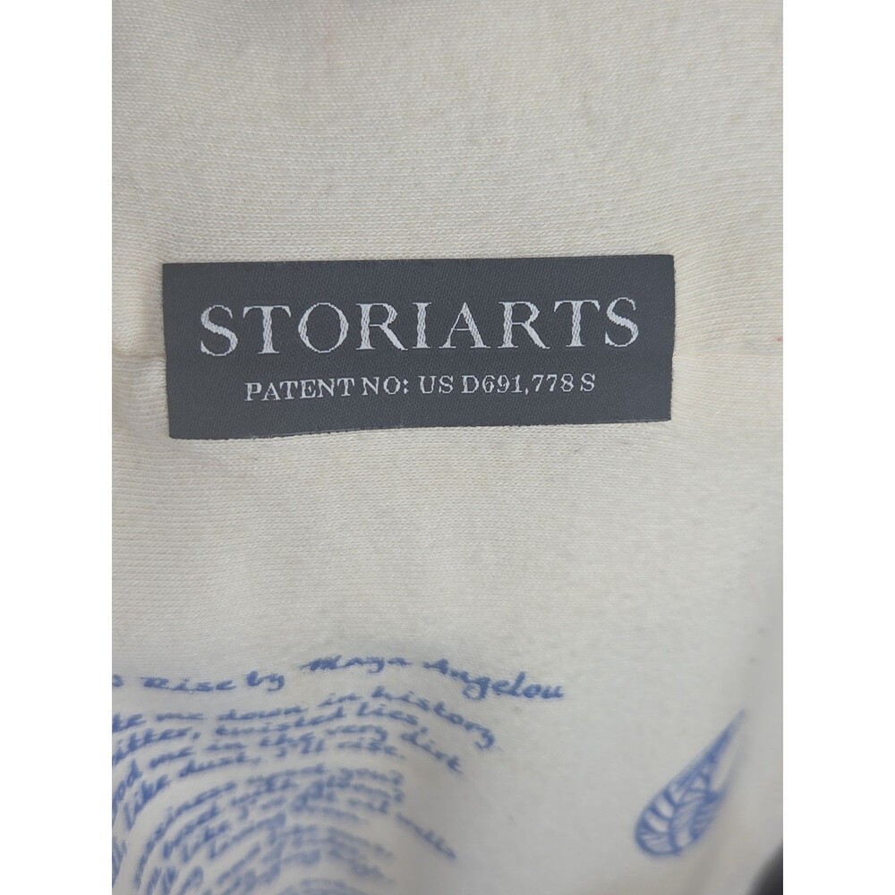 Storiarts Maya Angelou Still I Rise Book Infinity Scarf Cream Blue ART TO WEAR * - Picture 8 of 9